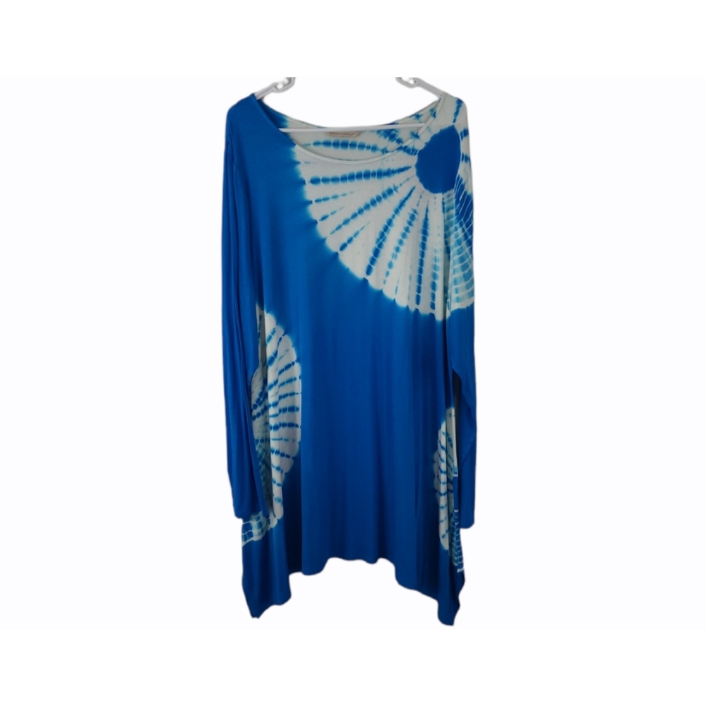 Soft Surroundings Tie Dye Asymmetrical Tunic Top Coastal